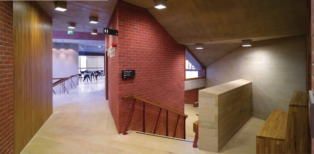 The circulation spaces are “tailored”, incorporating perches and peep windows.