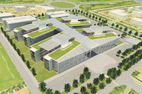 Aerial view of the new Network Rail centre