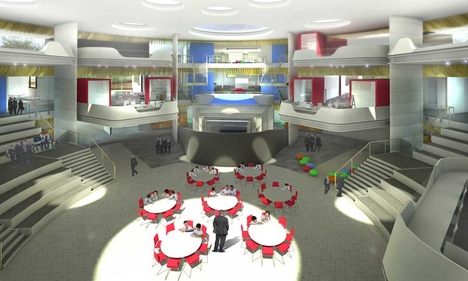 The interior design of St Ambrose Voluntary Aided College