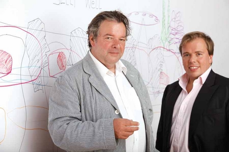 Will Alsop with his new boss, Peter Morrison of RMJM. (Courtesy RMJM)