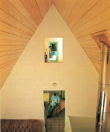Robert and Brenda Vale in their ecologically designed Autonomous House in Southwell in 1994.