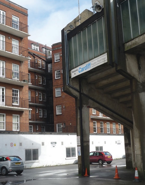 Cardiff Arms Park stadium: impressively harsh.