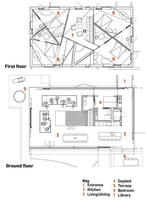 In Between House: Jarmund Vigsnæs Architects - floor plans