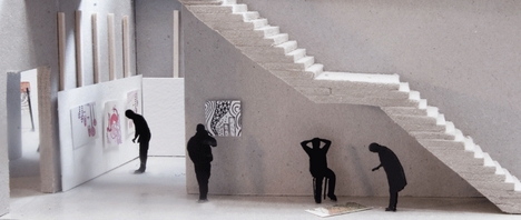 Interior view of Cambridge University student Jane Hall’s art school.