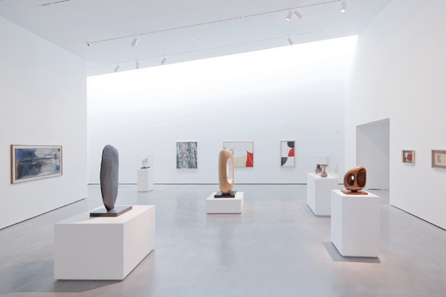 The galleries are lit by recessed lightwells.