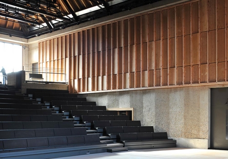Britten Hall’s undulating concrete recalls the nearby coast.