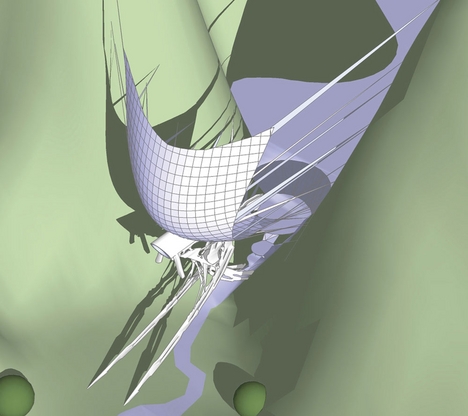wind-dam vangt wind en maakt met windturbine windenergie
