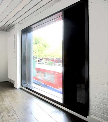 New window opening to first floor dining area.