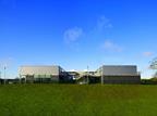 The development has been conceived as a modular campus, comprising a repetitive grid of three pairs of pavilion buildings