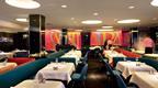 The murals are by Michael Craig-Martin, the carpet by Ege.