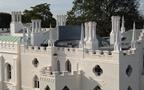 Newly restored pinnacles and chimneypots.