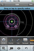 Autocad as seen on an iPad.
