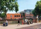 Two-metre-high concrete lettering will display the school’s name on the western elevation.