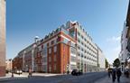 Middlesex Hospital site - View from corner of Nassau Street with the retained facade and Mortimer Street