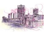 Tower blocks in Leith.