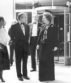 Michael Manser and Margaret Thatcher.