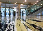 Bespoke rubber flooring was created for the Pirelli building in Milan.