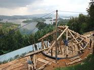 Lake Bunyonyi School dining hall by Peter Clegg and Alex Thomas