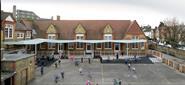 Goodrich Community Primary play canopy by Gort Scott Architects