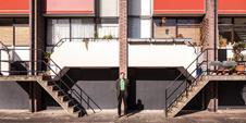 Greg Penoyre in front of Basterfield House on the Golden Lane Estate.