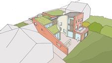 Glazed areas are orientated to maximise daylighting and winter solar gain
