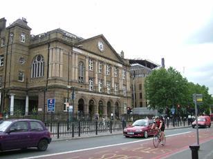 Whitechapel, east London. Street view showing 'The London' The Royal London Hospital Whitechapel.