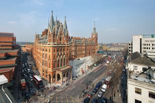 Refurbished St Pancras hotel in London.