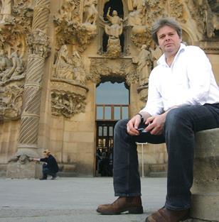 Spiller pictured at the Faith hallway of the Nativity facade.