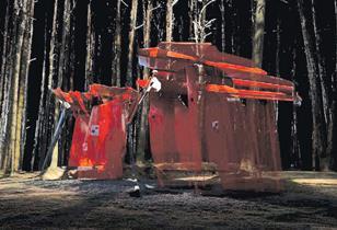 The 55/02 shelter at Kielder Water, Northumbria, by Bartlett-based practice Sixteen Makers as captured by the Faro Photon 120.