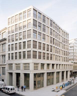 The building with Marc Saugey’s Cendrier Centre to the right and the 1907 school to the left.