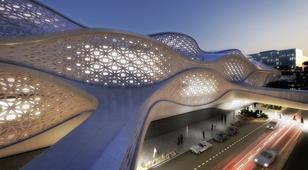 Zaha Hadid's King Abdullah Financial District Metro Station, Riyadh, Saudia Arabia