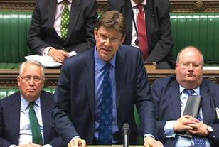 Planning minister Greg Clark speaking on Tuesday, March 27.