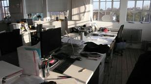 Mary Bowman and Neil Porter's desk