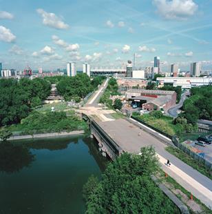 Looking westwards towards the Olympic Stadium.