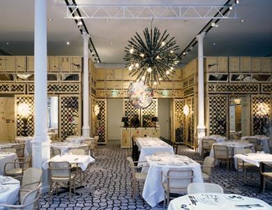 Kohn collaborated with artists on his design for Flack and Waddington’s Flash restaurant.
