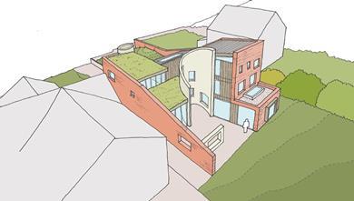 Glazed areas are orientated to maximise daylighting and winter solar gain