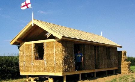 Straw bale holiday home.