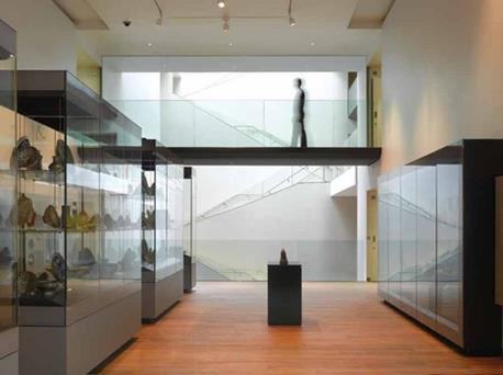 Looking from the Art from the Islamic World gallery toward the main cascading staircase.