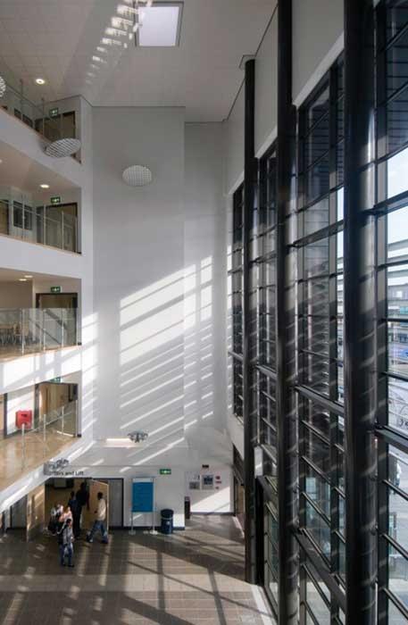 Bond Bryan Architects’ £25 million city centre campus for Leicester College has opened to students.