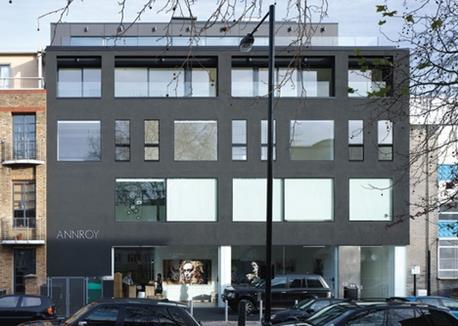 The front elevation of Rankin’s remodelled building showing the different window and sliding door products used.