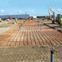 STEP 2: The heated fluid in the pipe array is then transferred and stored under the main building.