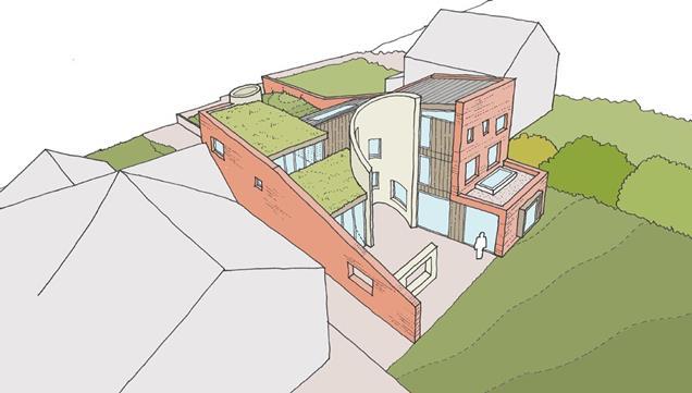 Glazed areas are orientated to maximise daylighting and winter solar gain