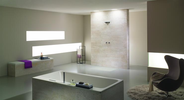 Kaldewei Asymmetric Duo bath and Conoflat shower surface 