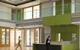 The reception area is smart and stylish.